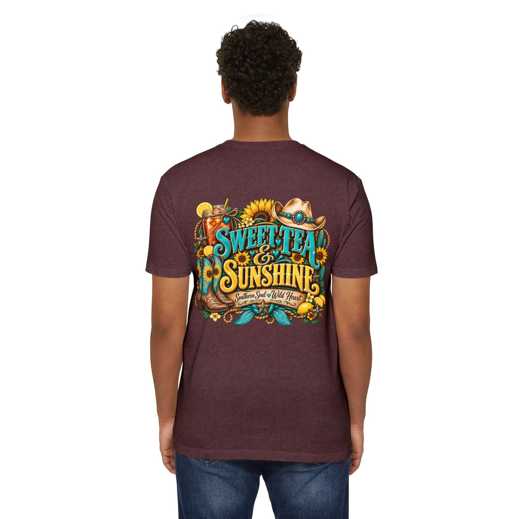 Southern Sweetheart T-Shirt — "Sweet Tea & Sunshine" Graphic Tee
