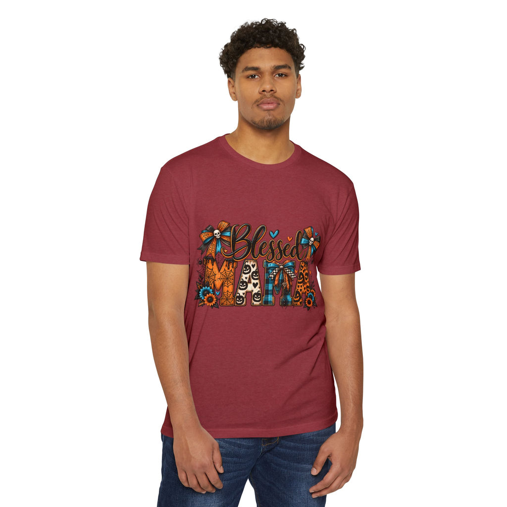 Blessed Mama T-Shirt — Floral Leopard Fall Mother's Day Tee