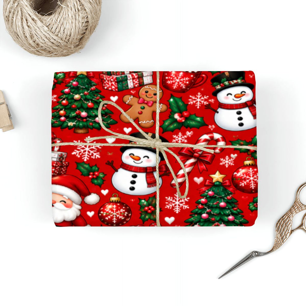 3Pack Gift Wrapping Paper Sheets deer and hot coco wrapping paper