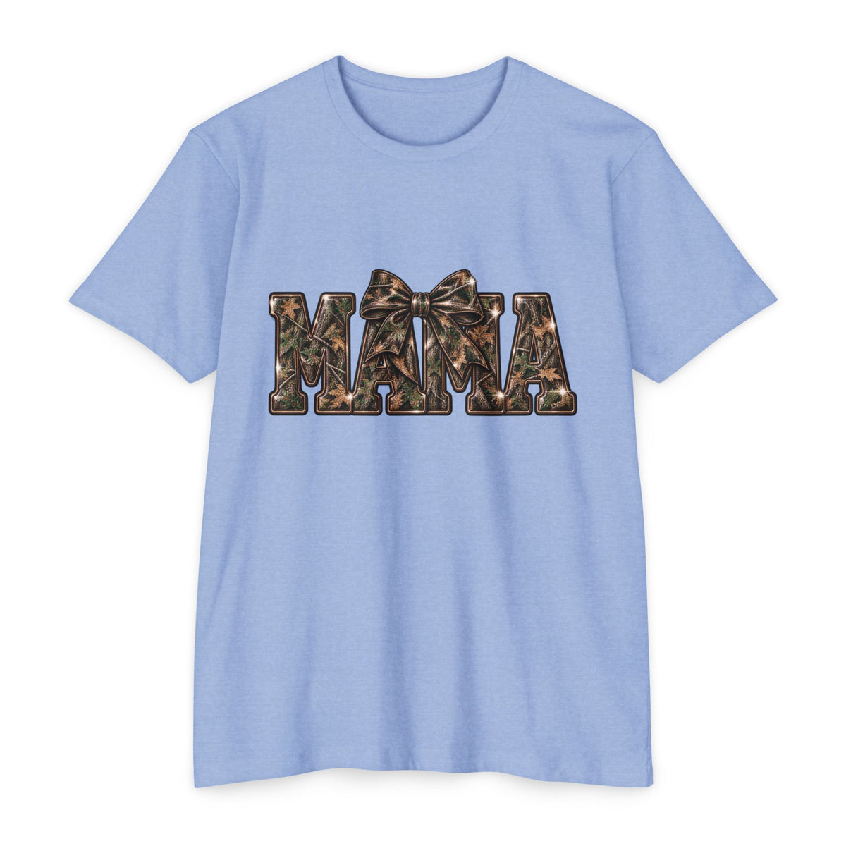 Mama Leopard Print Bow T-Shirt — Women's Mom Gift, Cute Animal Print Mother's Day Tee