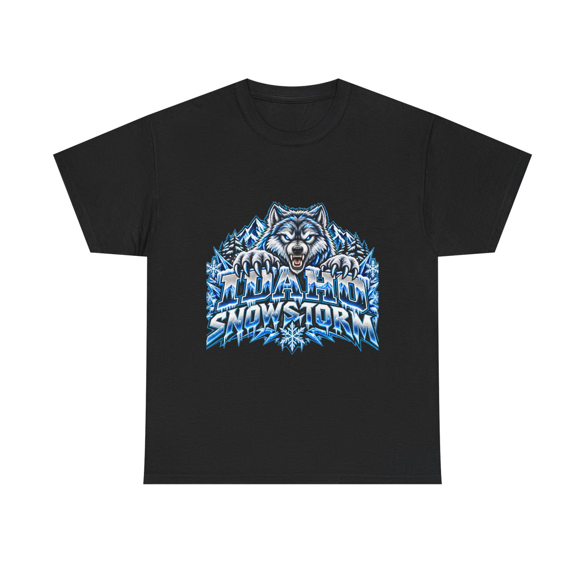 Snowstorm Wolf T‑Shirt — Fierce Arctic Wolf Graphic Tee
