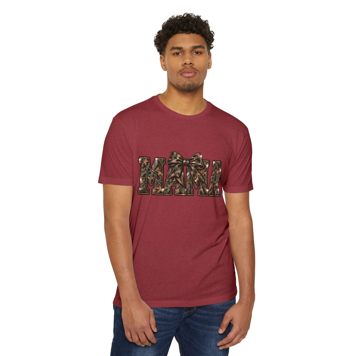 Mama Leopard Print Bow T-Shirt — Women's Mom Gift, Cute Animal Print Mother's Day Tee