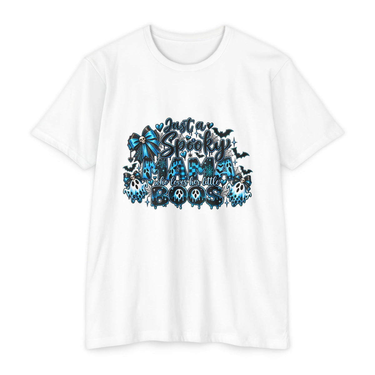 Spooky Cute Blue Skull Halloween T-Shirt