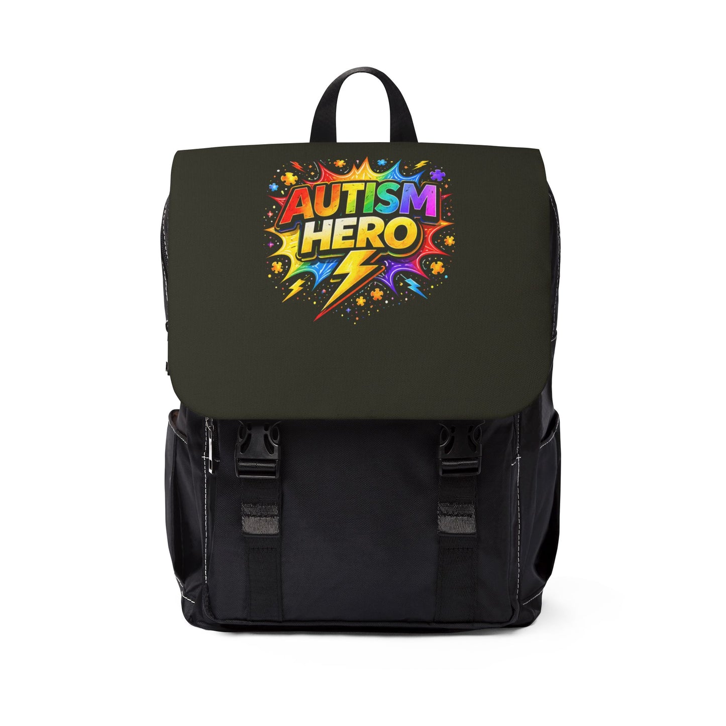 Hero Lightning Backpack — Youth Comic-Style Casual Shoulder Bag