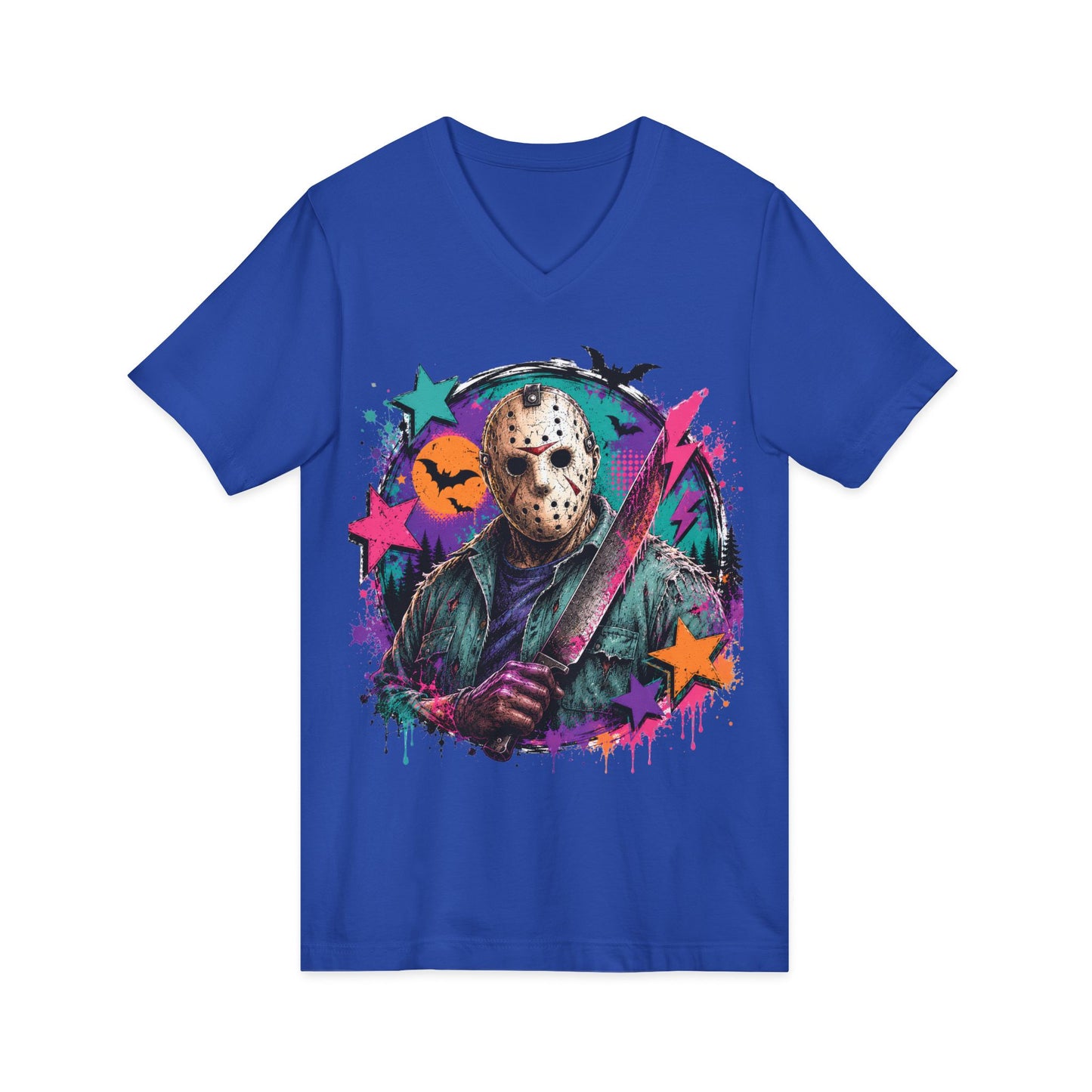 Unisex Jersey Short Sleeve V-Neck Tee