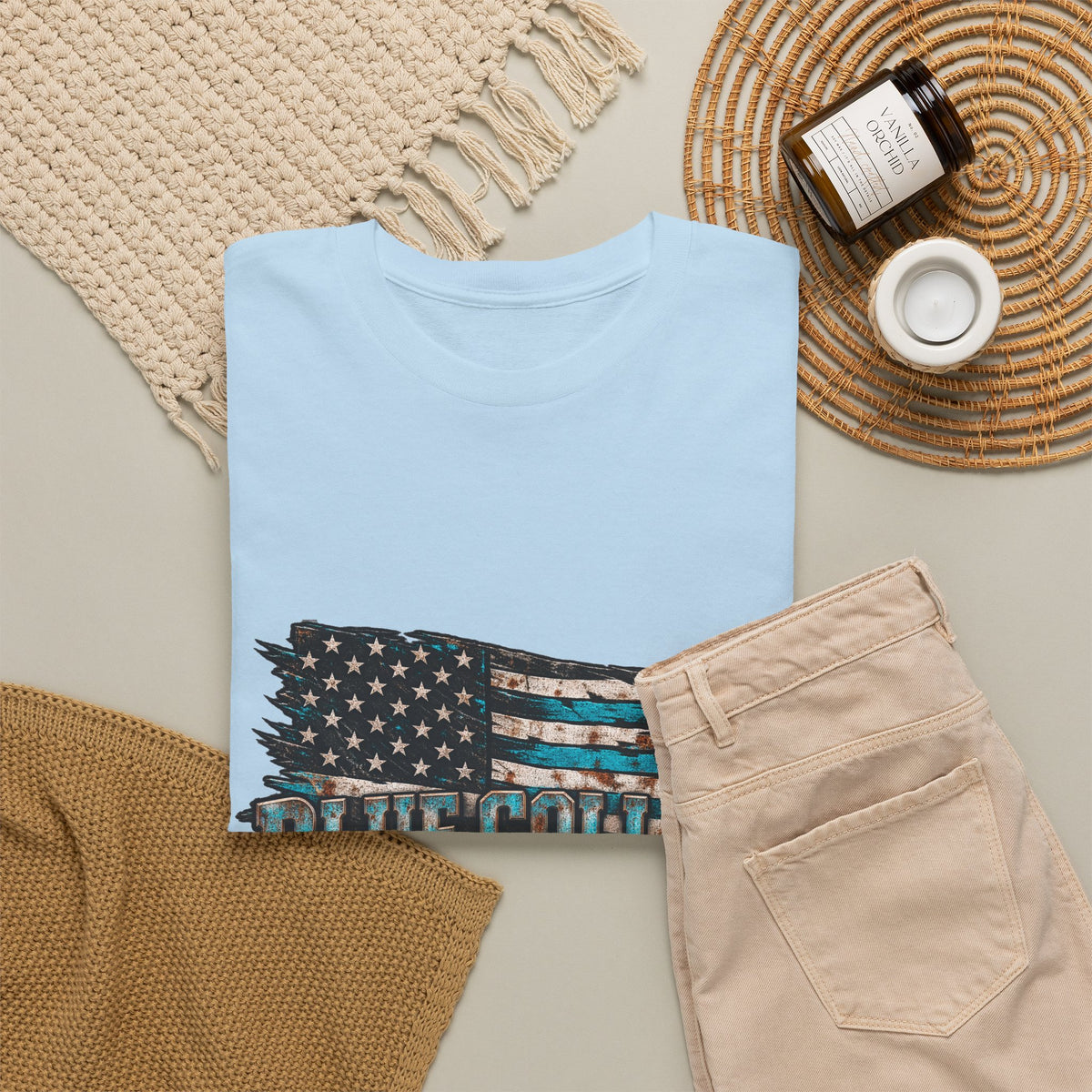 Blue Collar T-Shirt — "Blue Collar Made" & "American Blue Collar" Patriotic Workwear Tee