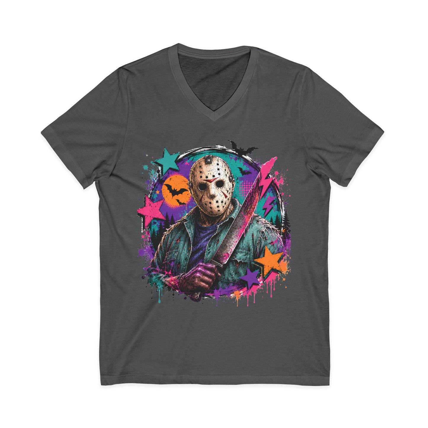 Unisex Jersey Short Sleeve V-Neck Tee