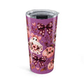 20oz Ghost & Bows Tumbler — Cute Floral Halloween Travel Cup