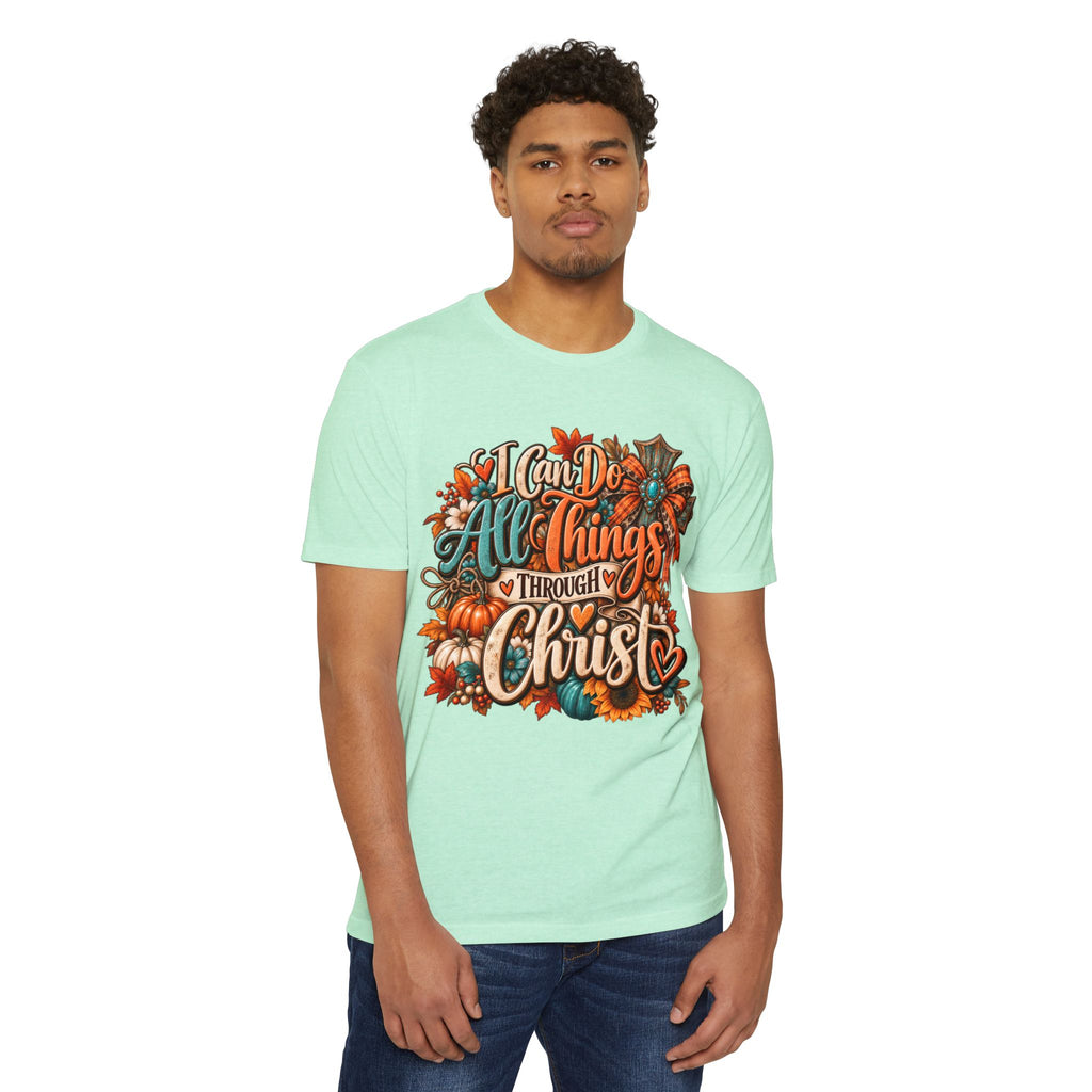 I Can Do All Things Through Christ T-Shirt — Christian Fall Pumpkin Design