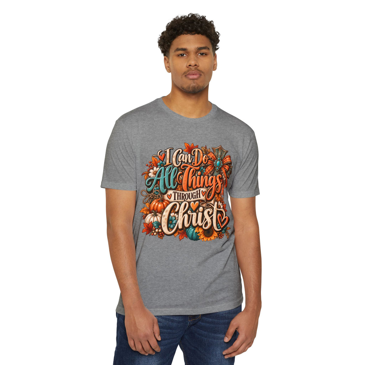 I Can Do All Things Through Christ T-Shirt — Christian Fall Pumpkin Design