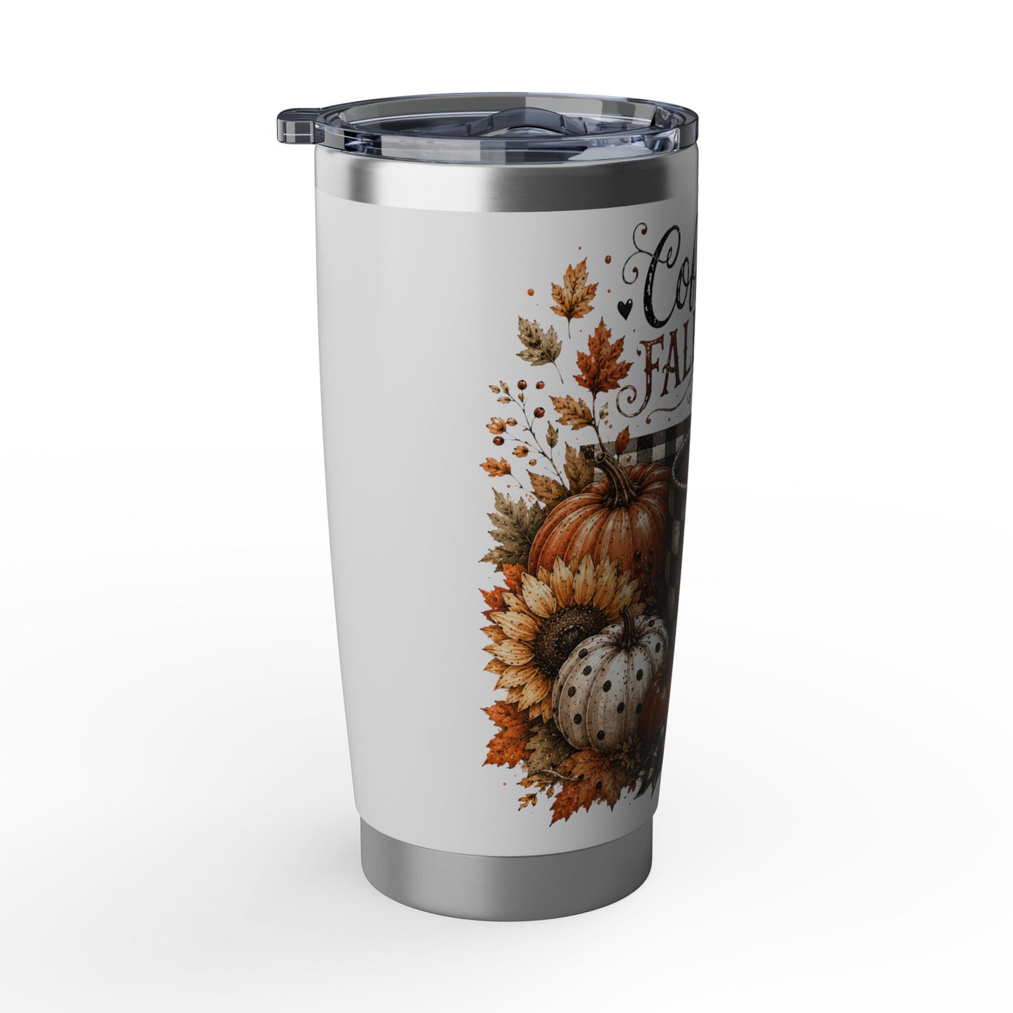 Coffee & Fall Vibes 20oz Tumbler — Hello Pumpkin Autumn Travel Mug