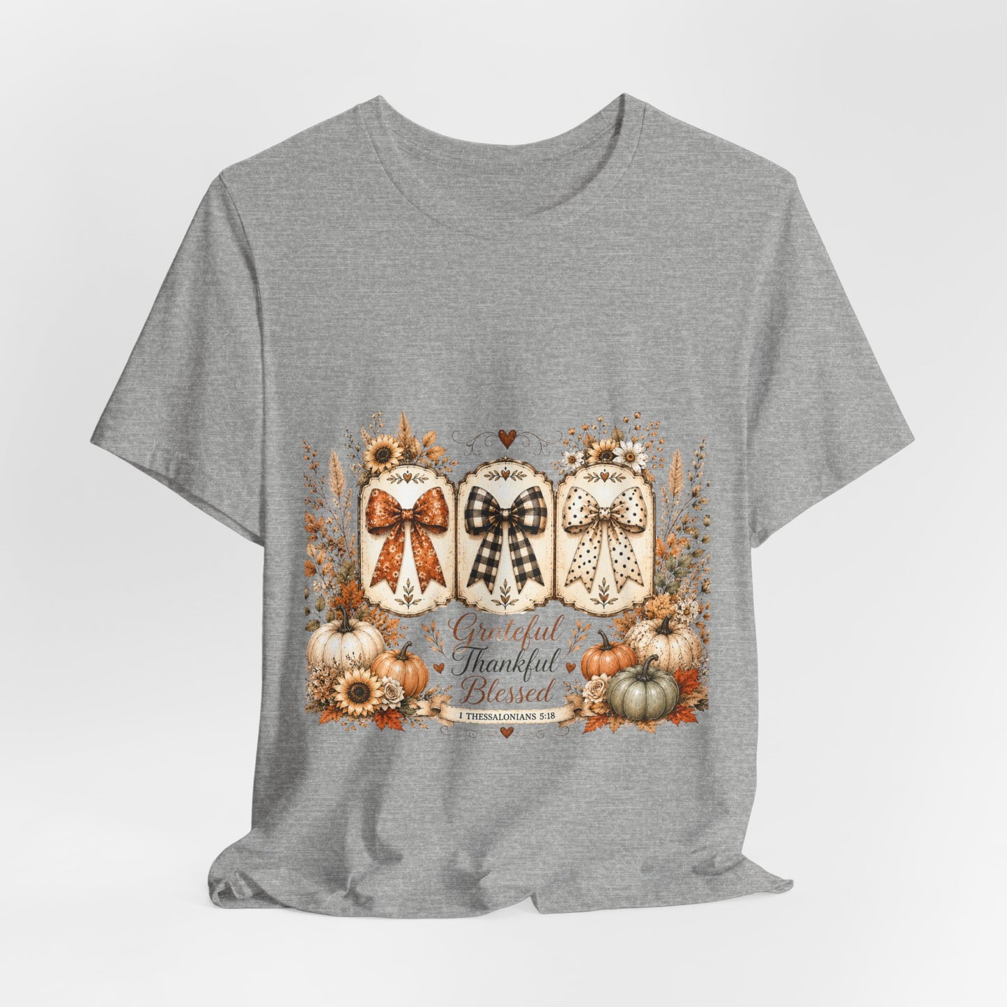 Thankful Grateful Blessed Fall Tee