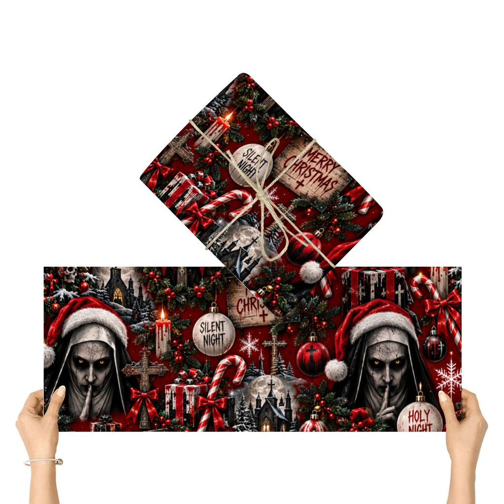 3Pack Gift Wrapping Paper Sheets the nun christmas
