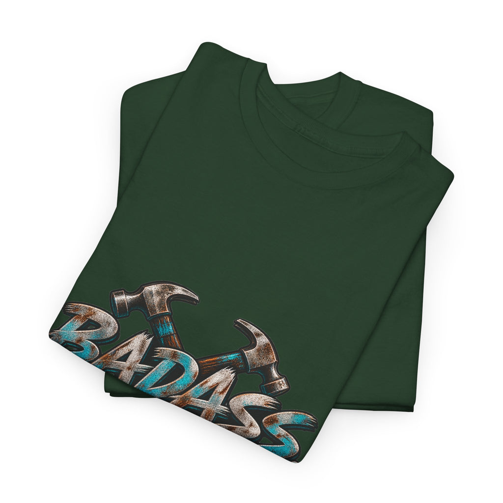 Badass Blue Collar Tee — 'Badass & Blue Collar' Workwear Graphic T‑Shirt