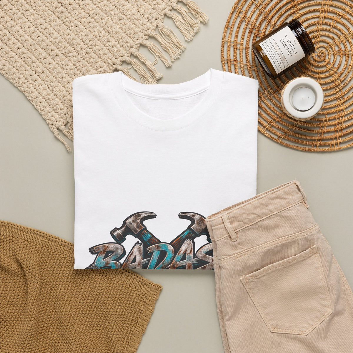 Badass Blue Collar Tee — 'Badass & Blue Collar' Workwear Graphic T‑Shirt