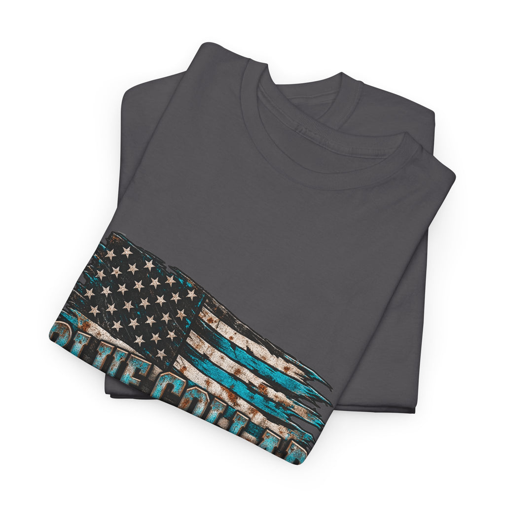 Blue Collar T-Shirt — "Blue Collar Made" & "American Blue Collar" Patriotic Workwear Tee