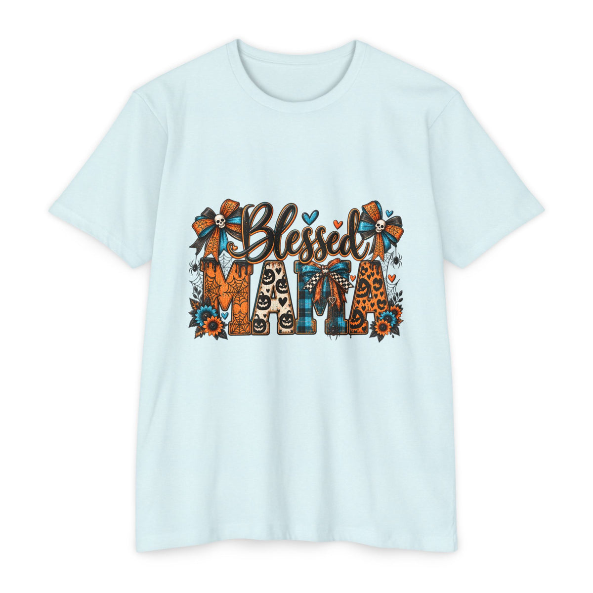 Blessed Mama T-Shirt — Floral Leopard Fall Mother's Day Tee
