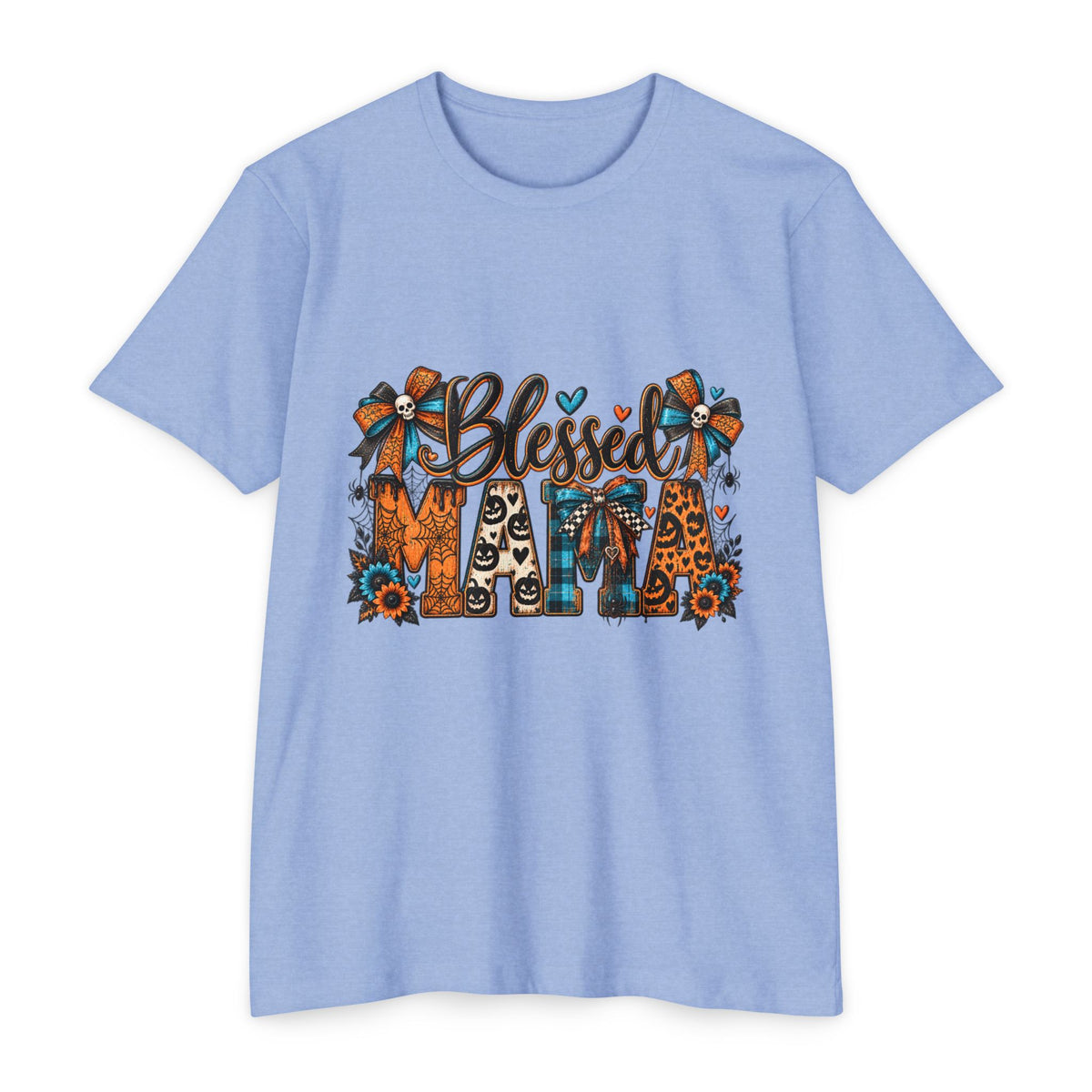 Blessed Mama T-Shirt — Floral Leopard Fall Mother's Day Tee