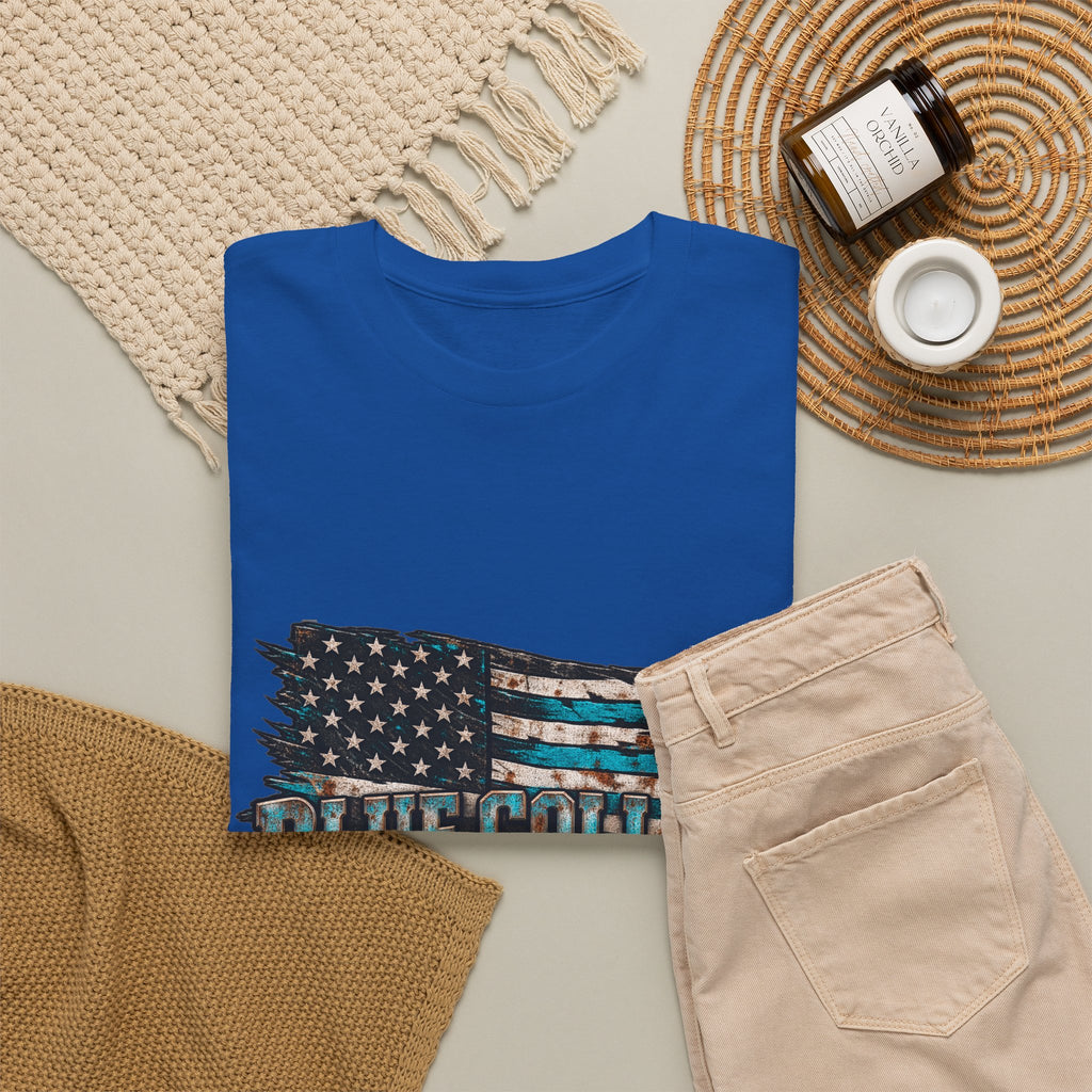Blue Collar T-Shirt — "Blue Collar Made" & "American Blue Collar" Patriotic Workwear Tee