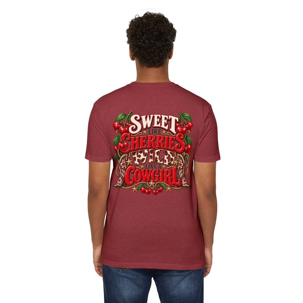Cherry Picked Cowgirl T-Shirt — "Sweet Cherries Wild Cowgirl" Graphic Tee