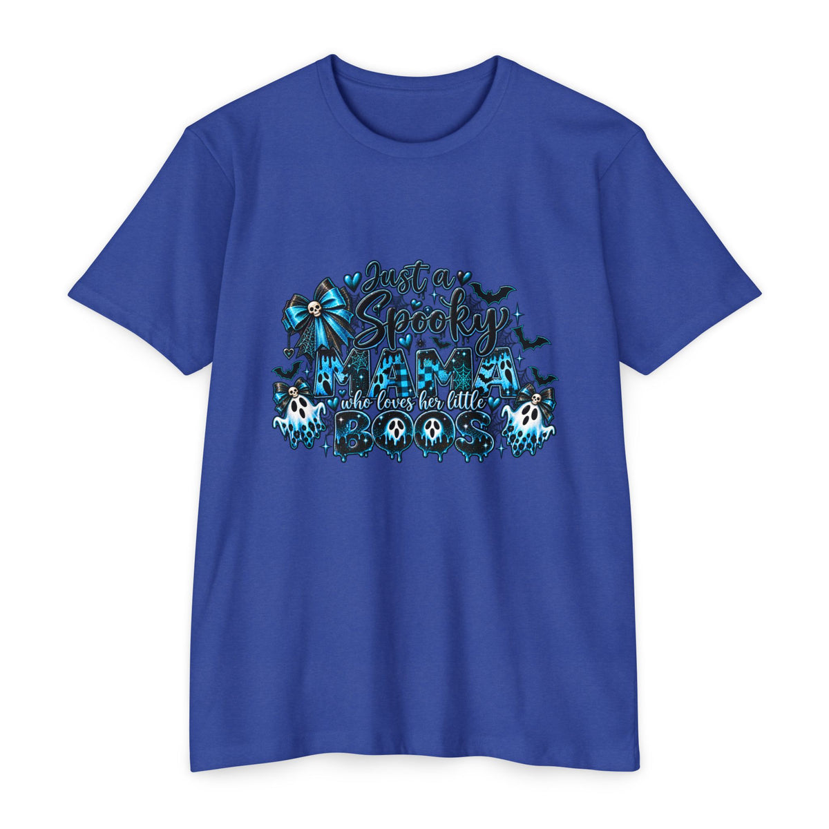 Spooky Cute Blue Skull Halloween T-Shirt