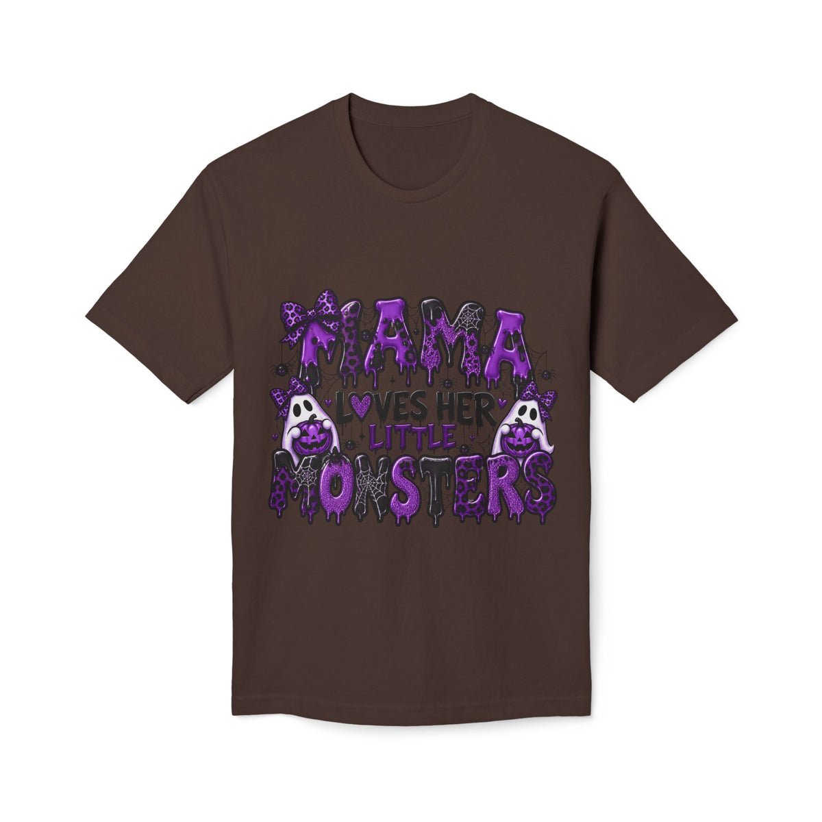 Mama Loves Her Little Monsters T-Shirt — Cute Purple Halloween Mom Tee