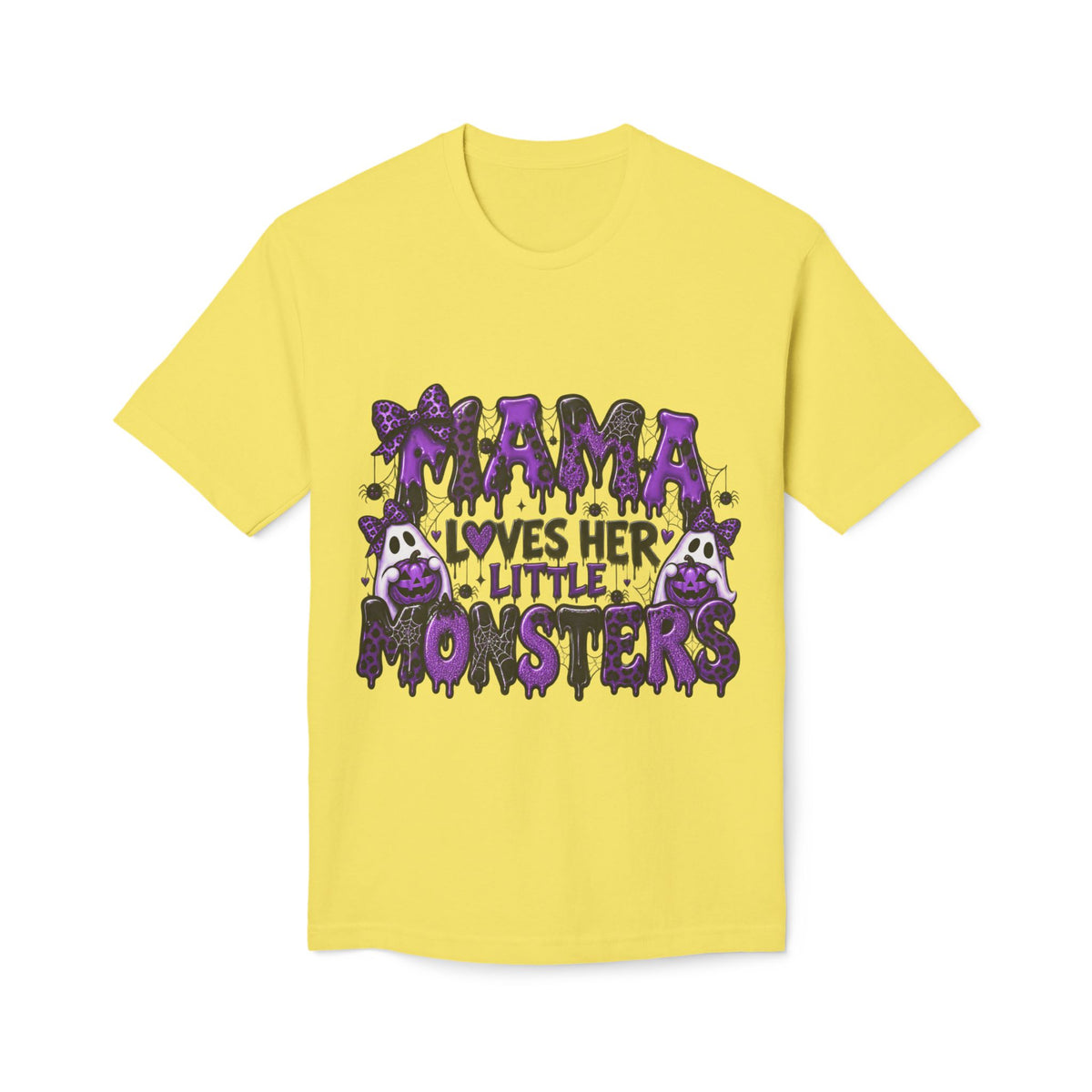 Mama Loves Her Little Monsters T-Shirt — Cute Purple Halloween Mom Tee