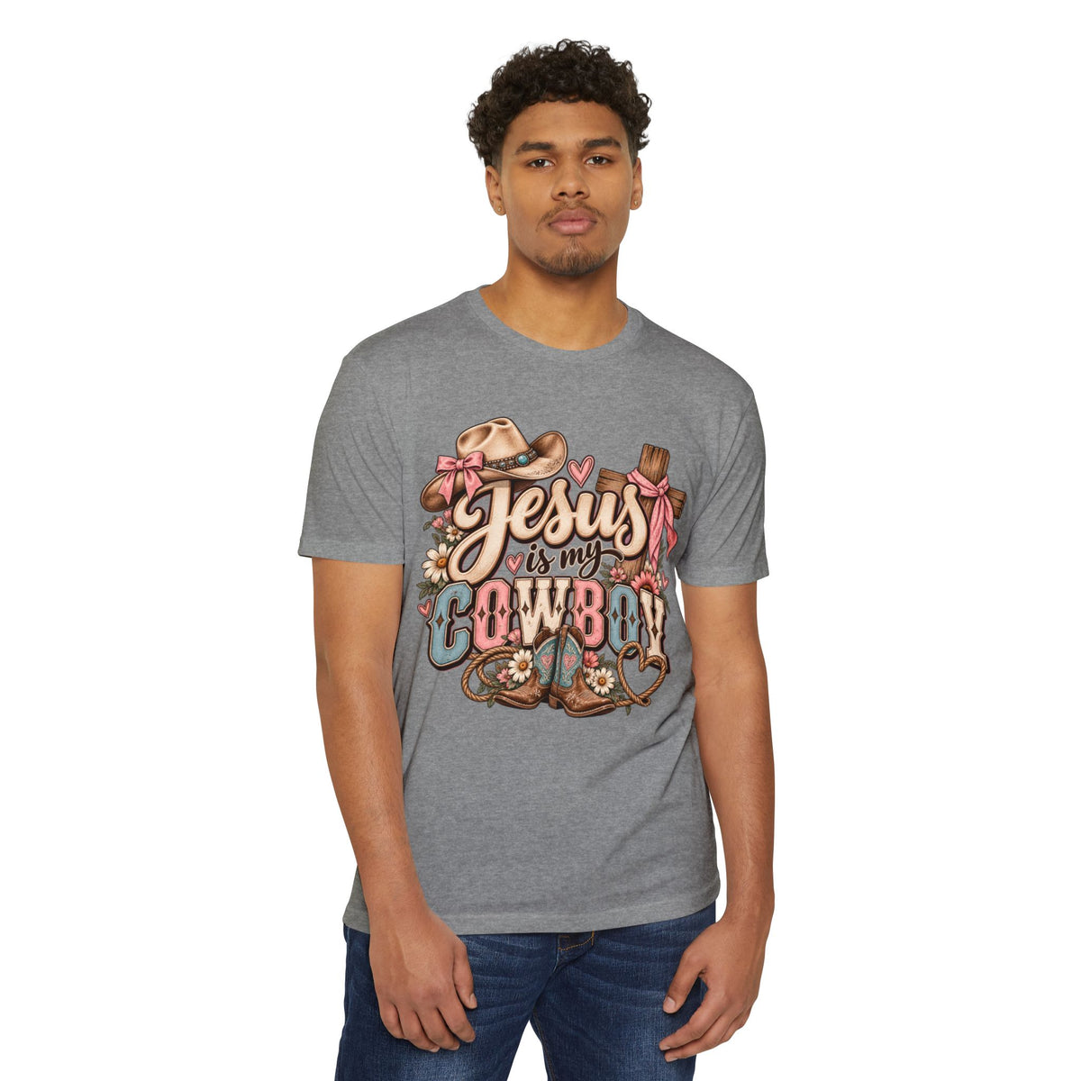 Jesus Is My Cowboy T-Shirt — Western Christian Faith Graphic Tee