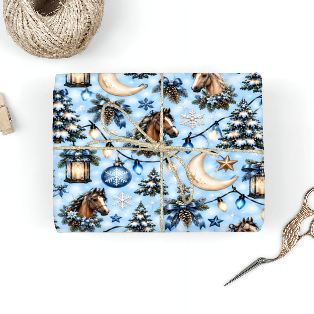 3Pack Gift Wrapping Paper Sheets horse and tree wrappingpaper