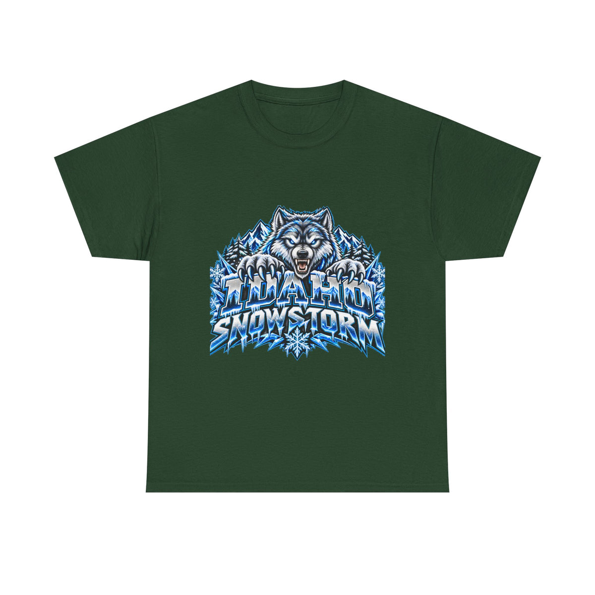 Snowstorm Wolf T‑Shirt — Fierce Arctic Wolf Graphic Tee