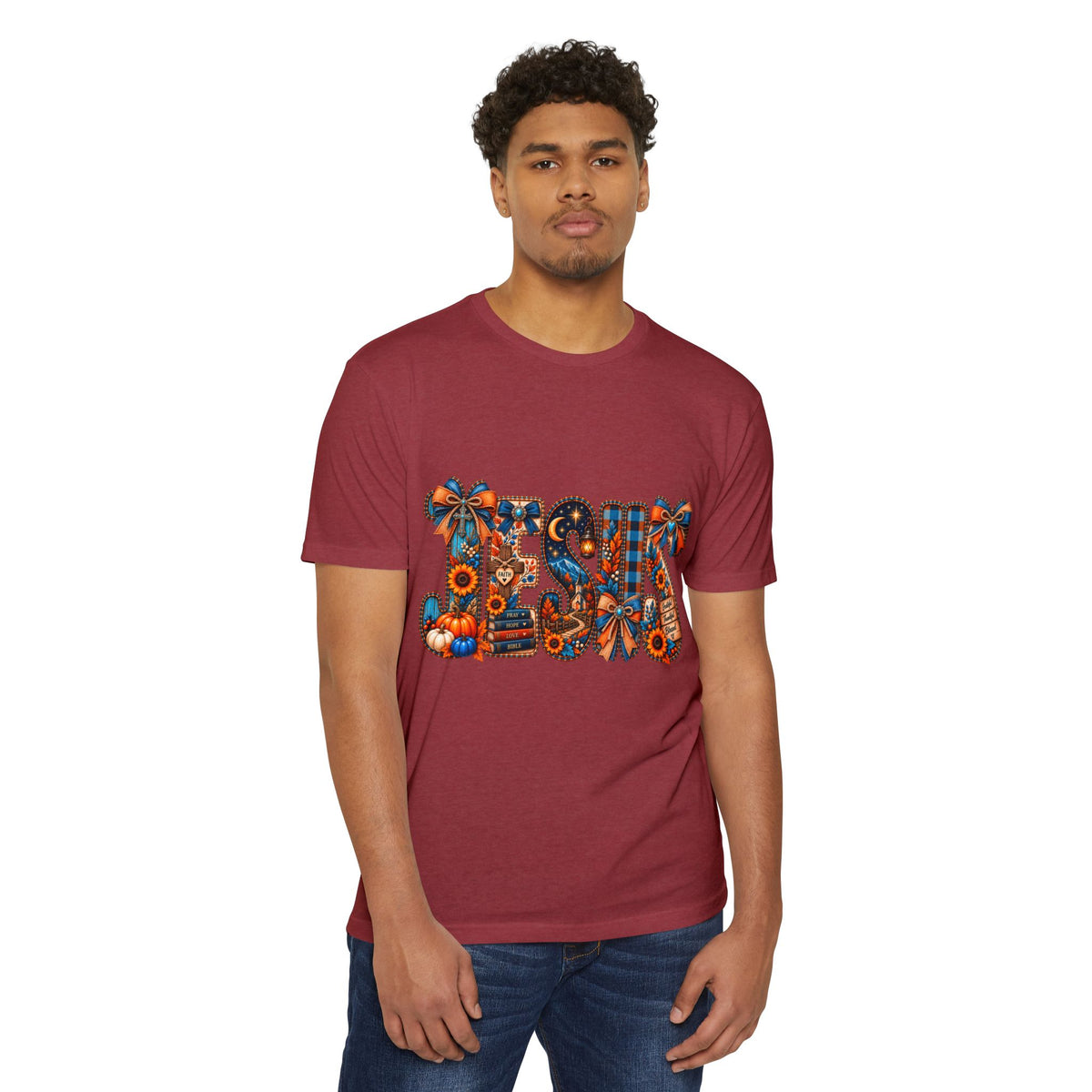 Autumn Blessings T-Shirt — Fall Plaid Pumpkins & Sunflowers Graphic