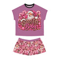 Women's Pink 'Santa Baby' Pajama Set - Festive Short Sleepwear
