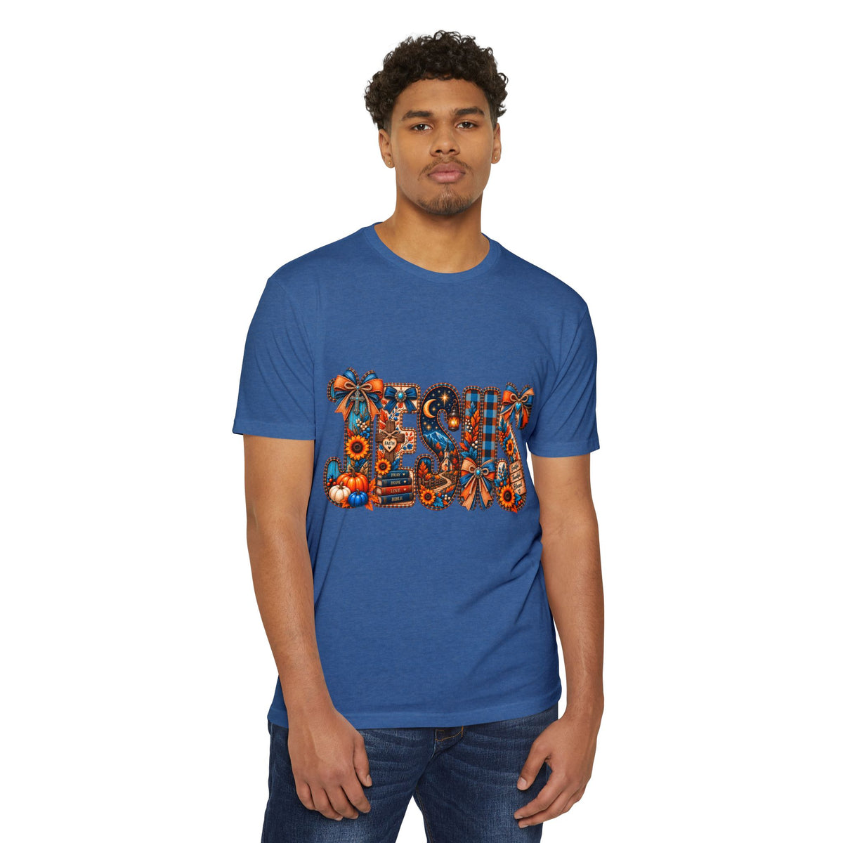 Autumn Blessings T-Shirt — Fall Plaid Pumpkins & Sunflowers Graphic