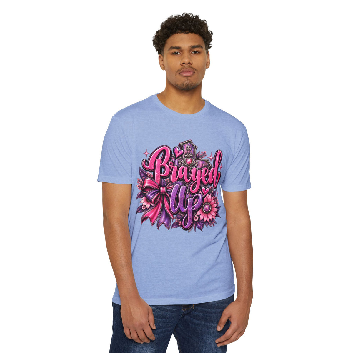 Braved Up T-Shirt — Pink Floral Encouragement Tee