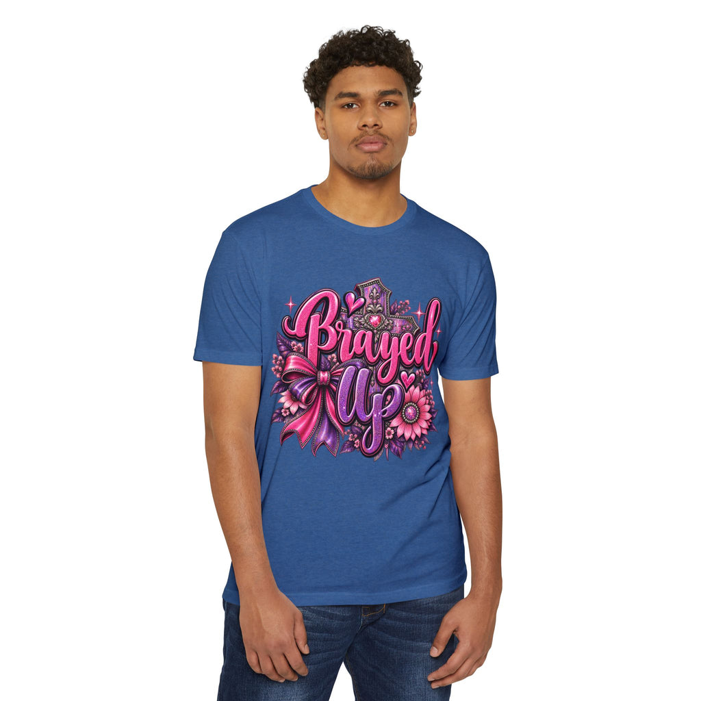 Braved Up T-Shirt — Pink Floral Encouragement Tee
