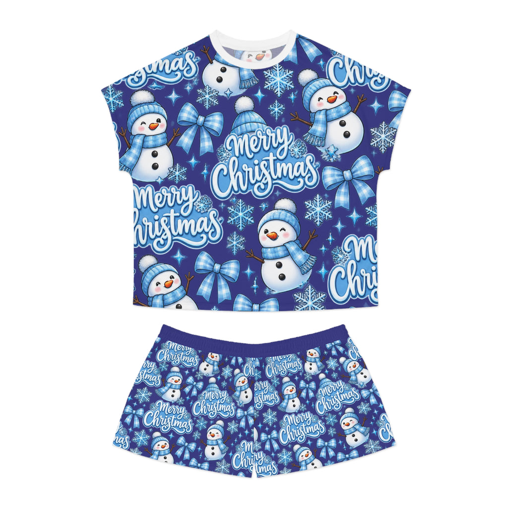 Women's Christmas Snowman Pajama Set — Merry Christmas Short Sleepwear