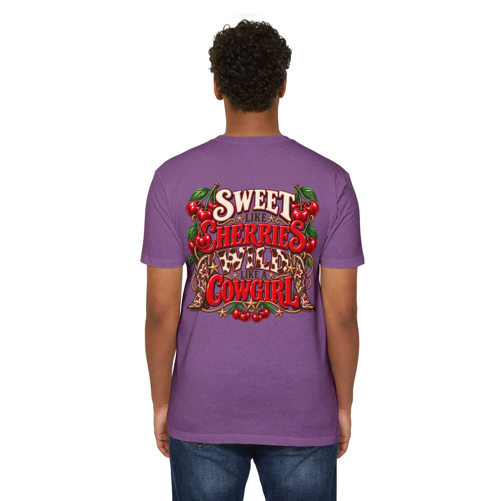 Cherry Picked Cowgirl T-Shirt — "Sweet Cherries Wild Cowgirl" Graphic Tee