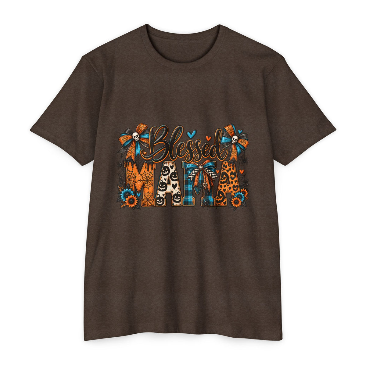 Blessed Mama T-Shirt — Floral Leopard Fall Mother's Day Tee