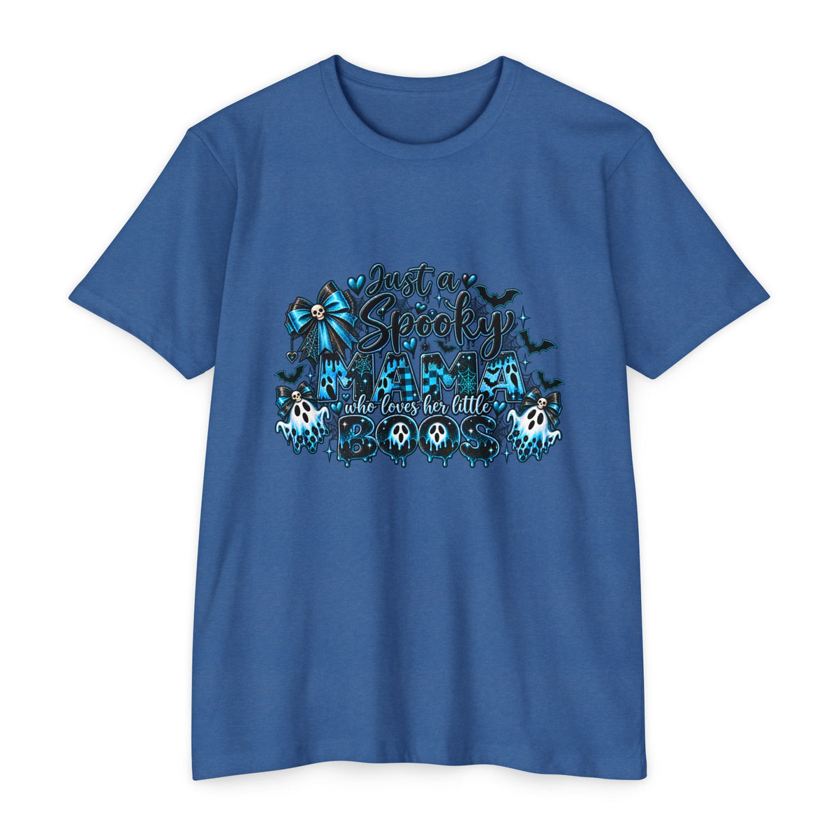 Spooky Cute Blue Skull Halloween T-Shirt