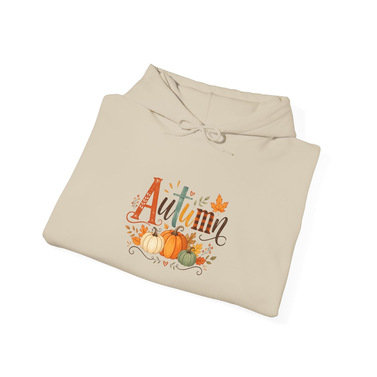 Autumn Pumpkins Hoodie — Cozy Fall Sweatshirt with 'Autumn' Pumpkin Design