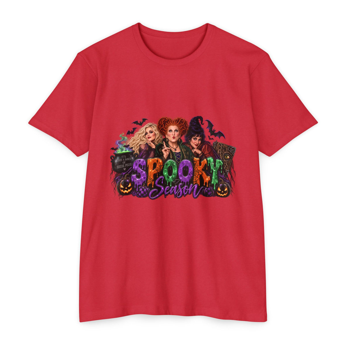 Spooky Season Graphic T-Shirt — Hocus Pocus Witch Trio Halloween Tee