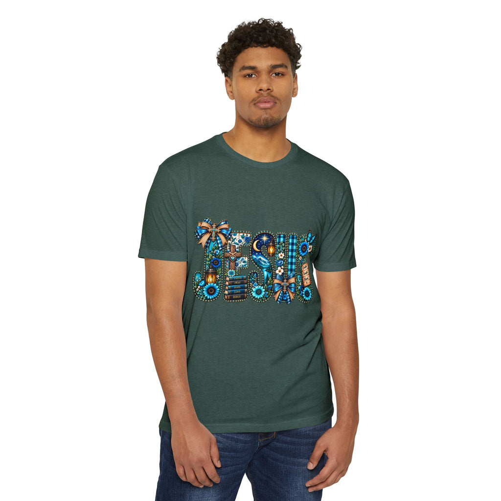 T-Shirt — Rustic Floral 'Blessed' Graphic Tee