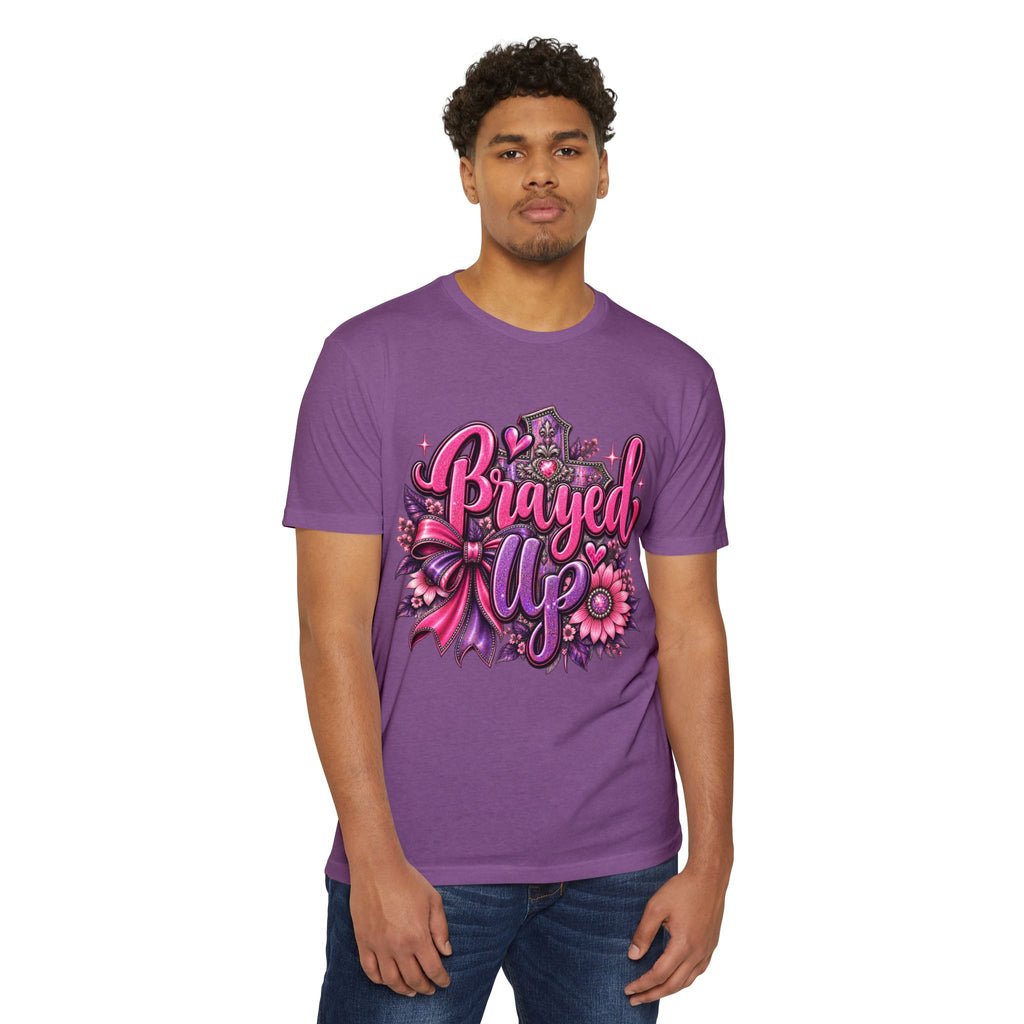 Braved Up T-Shirt — Pink Floral Encouragement Tee