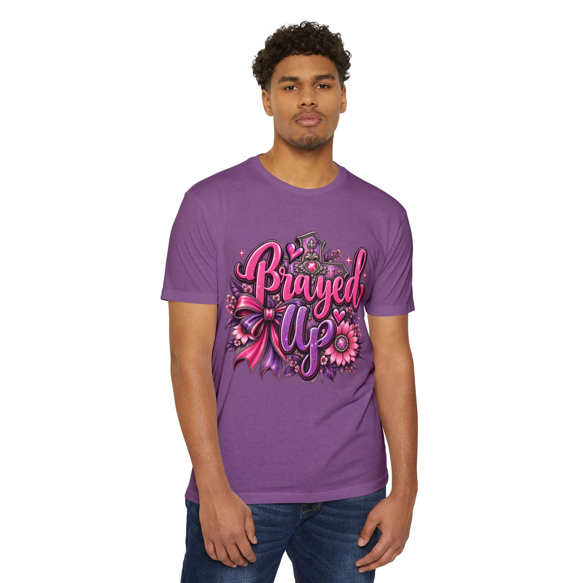 Braved Up T-Shirt — Pink Floral Encouragement Tee