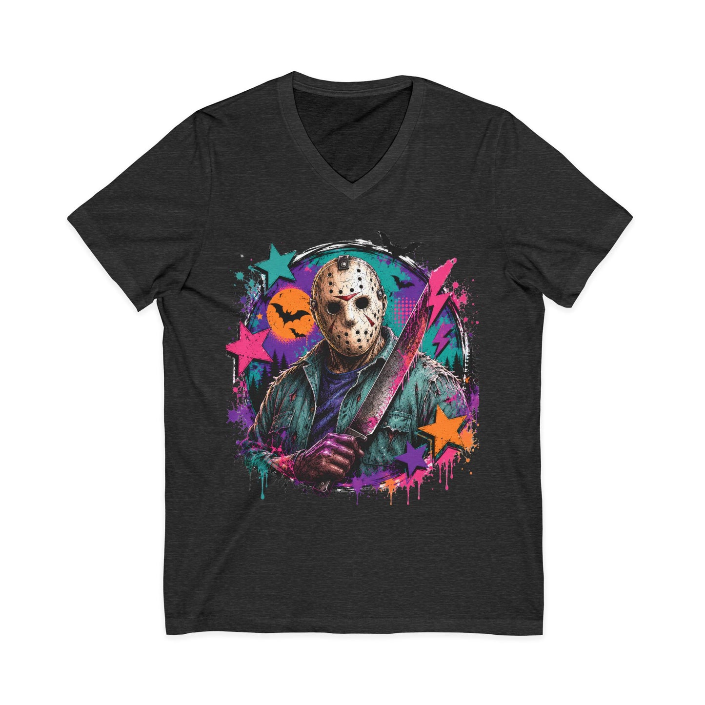 Unisex Jersey Short Sleeve V-Neck Tee