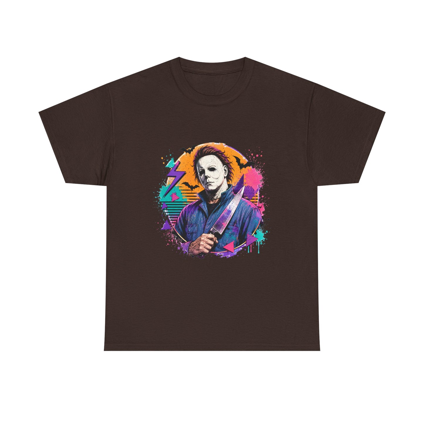 Retro Neon Horror Character Graphic Tee
