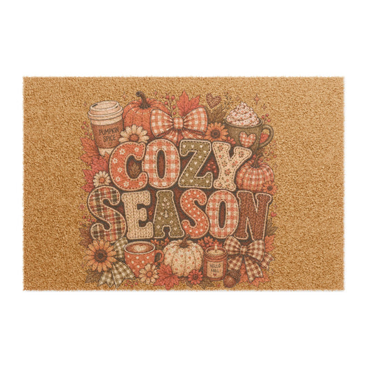 Cozy Season Doormat — Autumn Pumpkin Welcome Mat