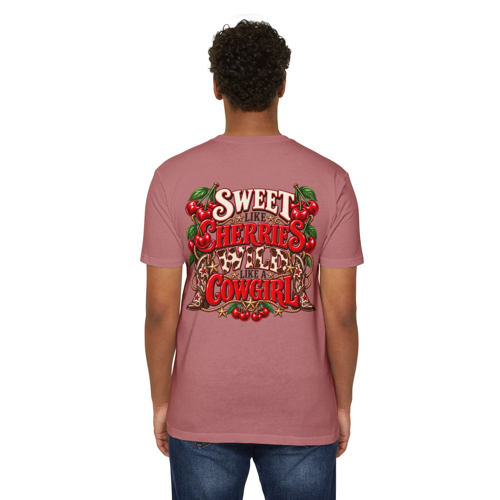 Cherry Picked Cowgirl T-Shirt — "Sweet Cherries Wild Cowgirl" Graphic Tee