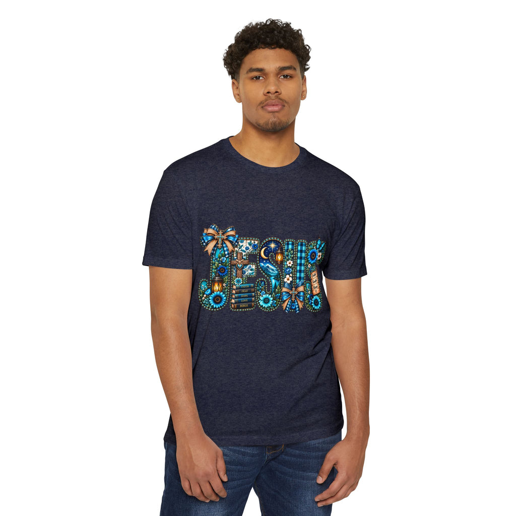 T-Shirt — Rustic Floral 'Blessed' Graphic Tee