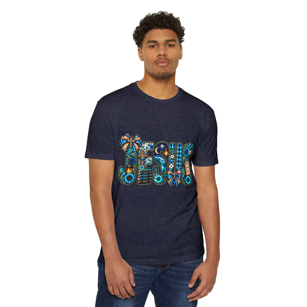 T-Shirt — Rustic Floral 'Blessed' Graphic Tee